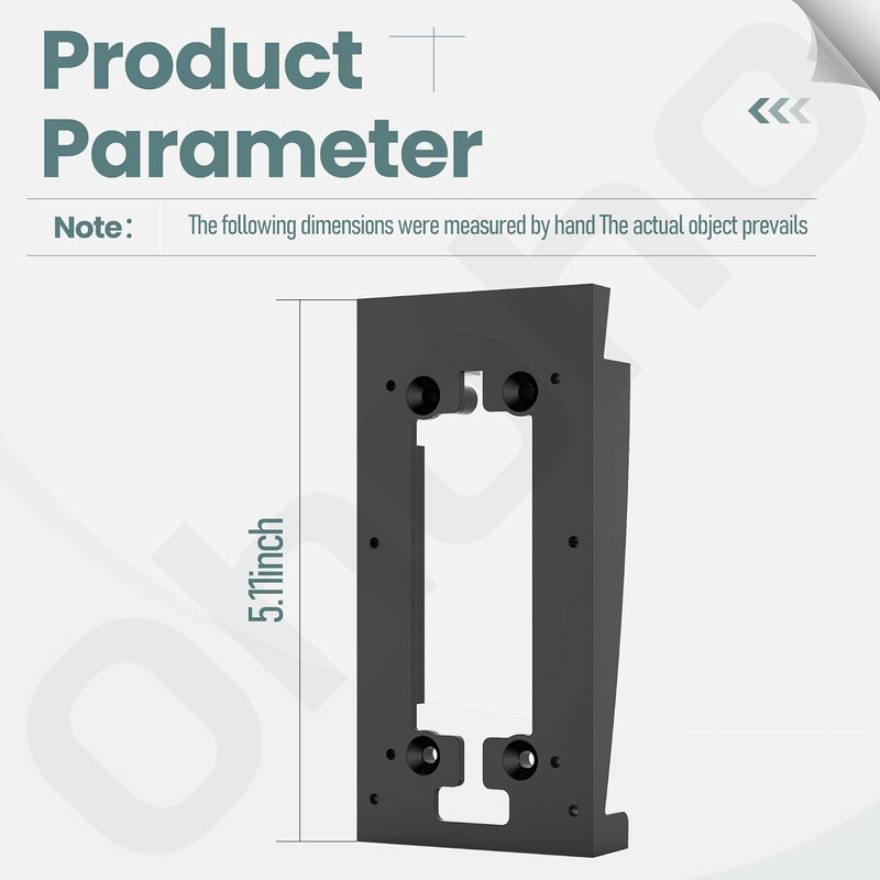 Ohoho Doorbell Siding Mount Vinyl/Vinyl Siding Mount for Ring Doorbell, Ring 2, Ring 3, Ring 3 Plus Video Doorbell - 4" Standard Vinyl - Image 2